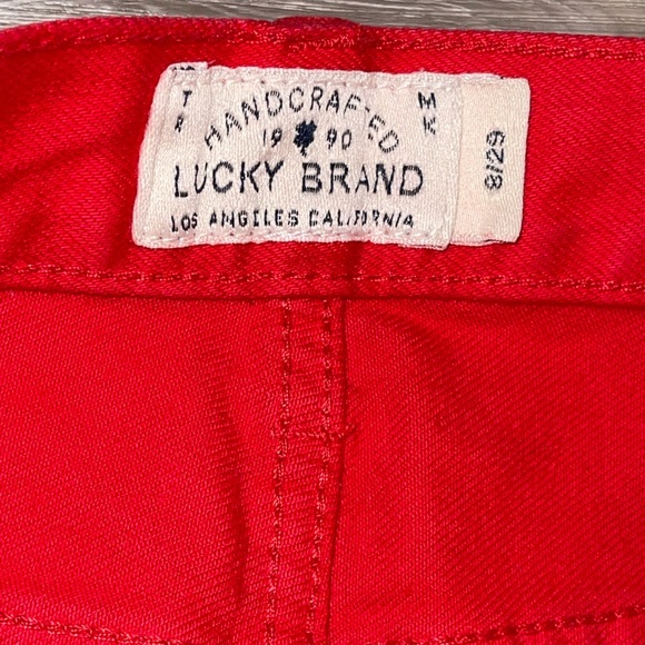 Lucky Brand Women’s Red Slim Sienna Boyfriend Distressed Jeans Size 8/29 - Picture 8 of 11